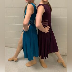 Weissman Girls Deep Purple Studded Waist Dance Dress